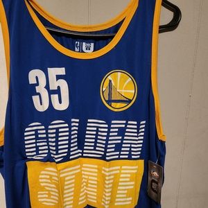 Kevin Durant Golden State Warriors NBA Basketball Jersey # 35 SizeXL Blue Yellow